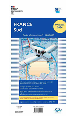Carte aéronautique VFR Million du Sud de la France 2024