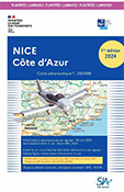 Carte aéronautique VFR de Nice-Côte d'Azur version plastifiée 2024