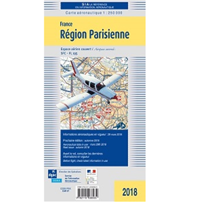 Carte Aeronautique Vfr De La Region Parisienne Sia Pilotshop