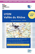 Carte aéronautique VFR de Lyon-Vallée du Rhône 2024 version plastifiée