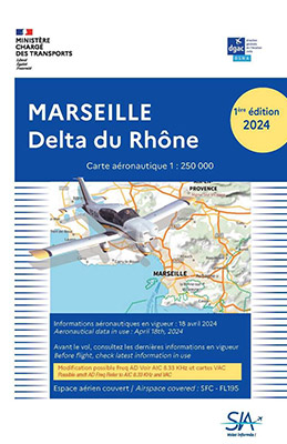 Carte aéronautique VFR de Marseille-Delta du Rhône 2024