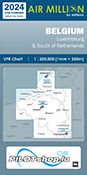 Carte VFR Belgique et Luxembourg Air Zoom+ 2024