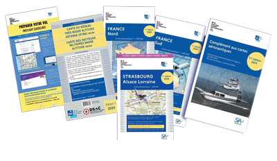 Pochette VFR France CRV + carte Strasbourg plastifiée 2024 avec pochette