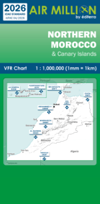 Carte VFR Nord du Maroc et Iles Canaries Air Million jour 2026