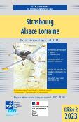 Carte aéronautique VFR de la région Strasbourg-Alsace-Lorraine 2023