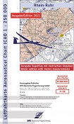 VFR glider laminated chart for Rhin-Ruhr 2023
