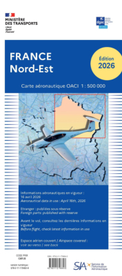 Carte VFR SIA France 2026 au 1/500 000