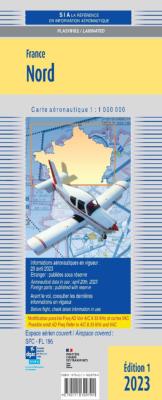 Carte aéronautique VFR Million du Nord de la France version plastifiée 2023