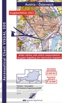 Carte VFR planeur Autriche 2022