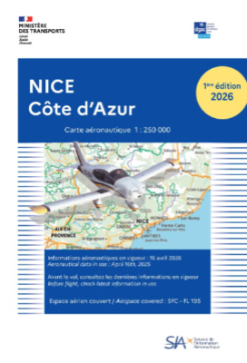 Carte aéronautique VFR de Nice 2026  édition 1