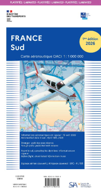 Carte aéronautique VFR Million du Sud de la France édition 1 version plastifiée 2026