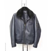 Blue leather flight jacket French Air Force 