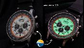 Montre Chronograph V1/B Airliner bracelet en acier maille milanaise