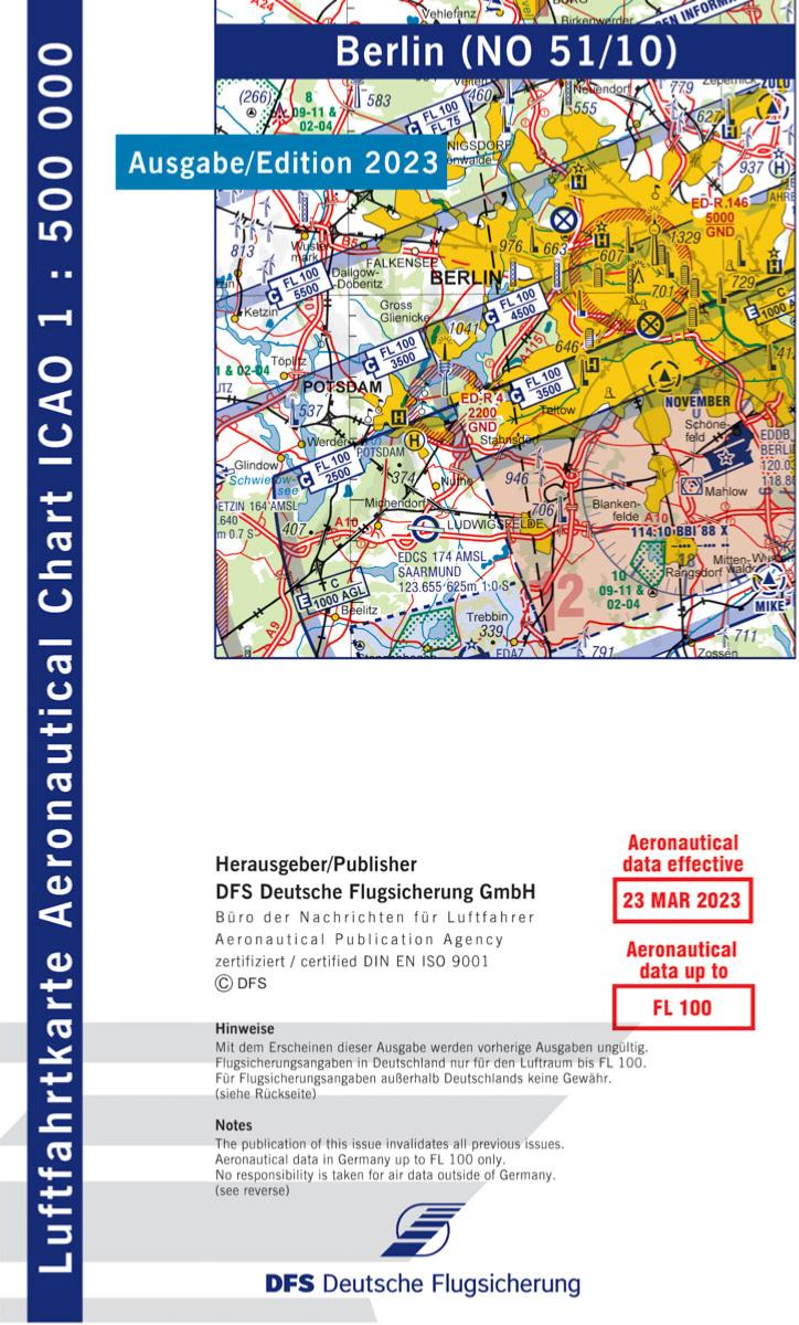 German VFR ICAO charts 2023 DFS
