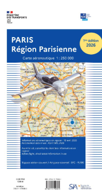 Carte aéronautique VFR Paris 2026 édition 1