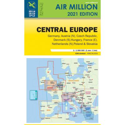 VFR Chart Germany and Central Europe Air Million 2021 