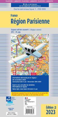 Carte aéronautique VFR Paris 2023 version plastifiée