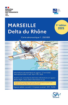 Carte aéronautique VFR de Marseille-Delta du Rhône 2025  édition 1