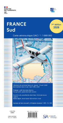 Carte aéronautique VFR Million du Sud de la France 2026 édition 1
