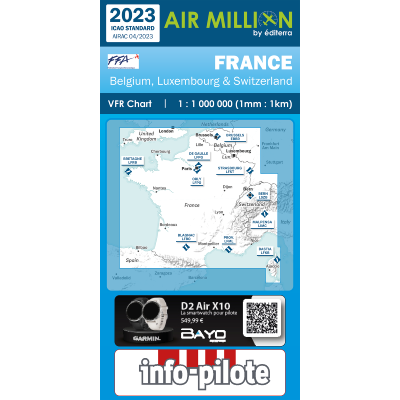 Carte VFR France Air Million jour 2024
