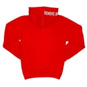 Hoodie Skyline Remove before flight red for woman