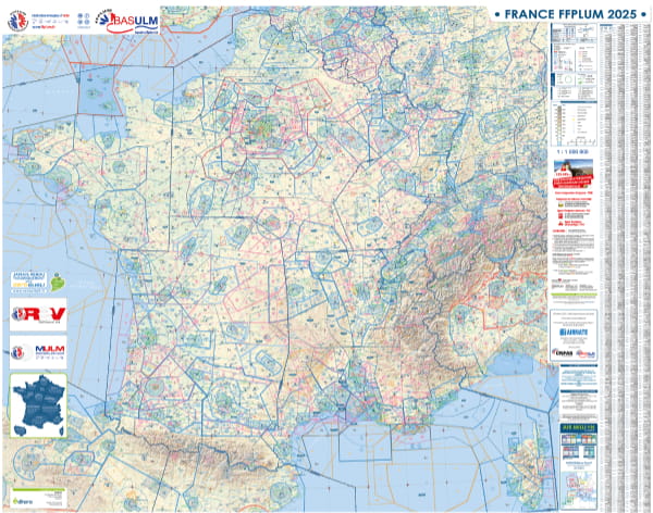 Carte murale France Air Million 2026