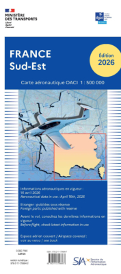 Carte VFR SIA France 2026 au 1/500 000