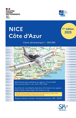 Carte aéronautique VFR de Nice 2025  édition 1 