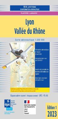 Carte aéronautique VFR de Strasbourg 2023 version plastifiée