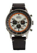 Watch Chronograph V3 Airliner black leather strap