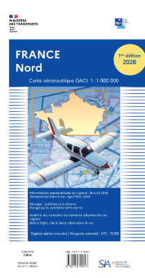 Carte aéronautique VFR Million du Nord de la France 2026 édition 1