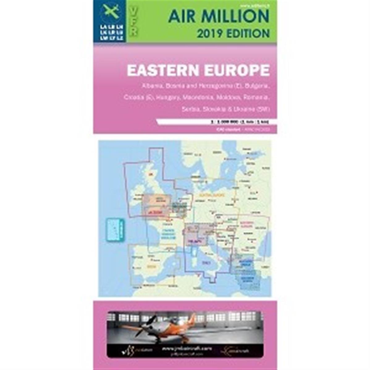 Carte VFR Europe Centrale Air Million 2020 Editerra