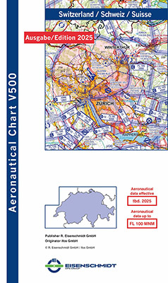 Carte VFR OACI Suisse 2025