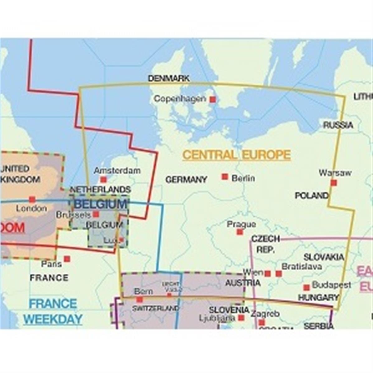 VFR Chart Germany and Central Europe Air Million 2020 Editerra