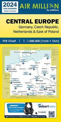 Carte VFR Allemagne et Europe Centrale Air Million 2024
