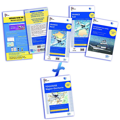 Documents France VFR CRV + chart Toulouse 2025 edition 1 with pocket