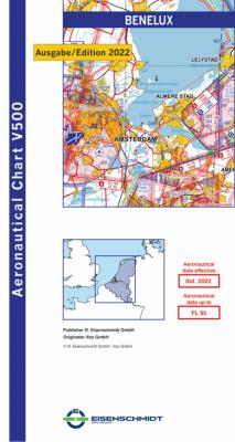 Carte VFR OACI Belgique/Luxembourg/Pays bas 2023